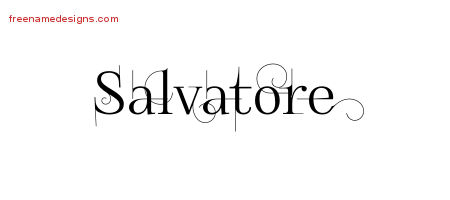 Decorated Name Tattoo Designs Salvatore Free Lettering