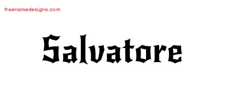 Gothic Name Tattoo Designs Salvatore Download Free