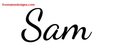 Lively Script Name Tattoo Designs Sam Free Printout