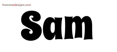 Groovy Name Tattoo Designs Sam Free Lettering