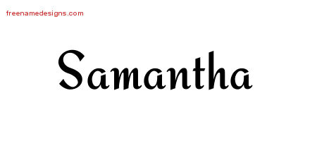 Calligraphic Stylish Name Tattoo Designs Samantha Download Free