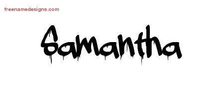 Graffiti Name Tattoo Designs Samantha Free Lettering