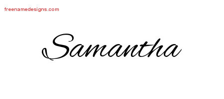 Cursive Name Tattoo Designs Samantha Download Free