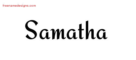 Calligraphic Stylish Name Tattoo Designs Samatha Download Free