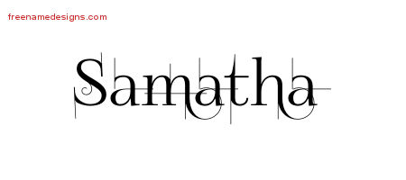 Decorated Name Tattoo Designs Samatha Free