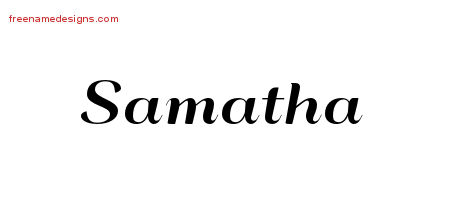 Art Deco Name Tattoo Designs Samatha Printable