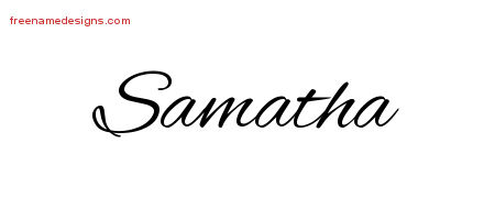 Cursive Name Tattoo Designs Samatha Download Free
