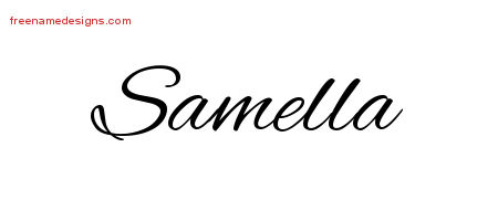 Cursive Name Tattoo Designs Samella Download Free