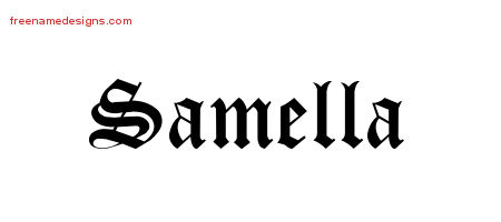 Blackletter Name Tattoo Designs Samella Graphic Download