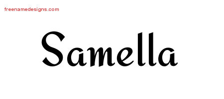 Calligraphic Stylish Name Tattoo Designs Samella Download Free