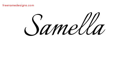 Calligraphic Name Tattoo Designs Samella Download Free