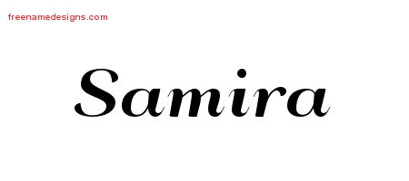 Art Deco Name Tattoo Designs Samira Printable