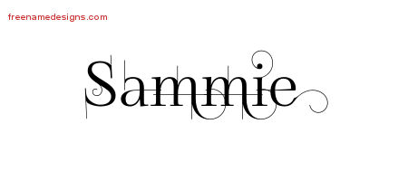 Decorated Name Tattoo Designs Sammie Free Lettering