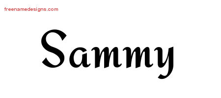 Calligraphic Stylish Name Tattoo Designs Sammy Free Graphic