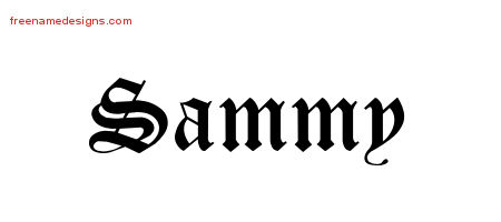 Blackletter Name Tattoo Designs Sammy Graphic Download