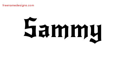 Gothic Name Tattoo Designs Sammy Free Graphic