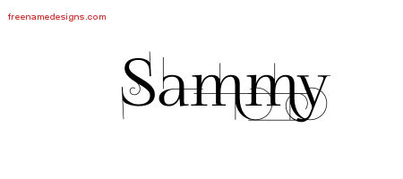 Decorated Name Tattoo Designs Sammy Free Lettering