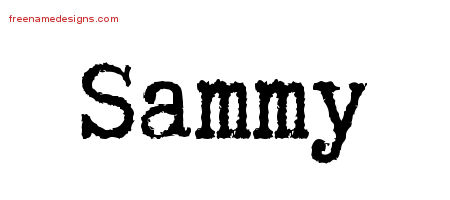 Typewriter Name Tattoo Designs Sammy Free Printout
