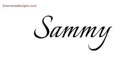 Calligraphic Name Tattoo Designs Sammy Free Graphic