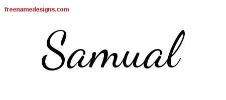 Lively Script Name Tattoo Designs Samual Free Download