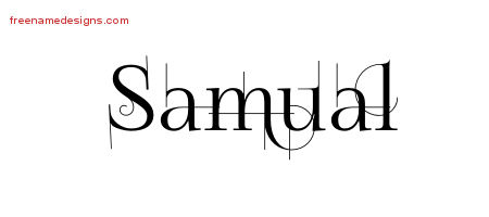 Decorated Name Tattoo Designs Samual Free Lettering