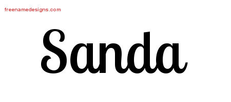 Handwritten Name Tattoo Designs Sanda Free Download