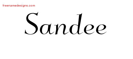 Elegant Name Tattoo Designs Sandee Free Graphic