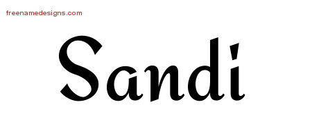 Calligraphic Stylish Name Tattoo Designs Sandi Download Free