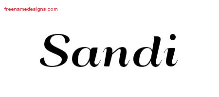 Art Deco Name Tattoo Designs Sandi Printable