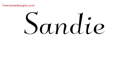 Elegant Name Tattoo Designs Sandie Free Graphic