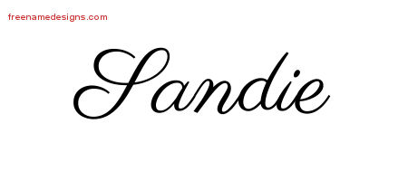 Classic Name Tattoo Designs Sandie Graphic Download