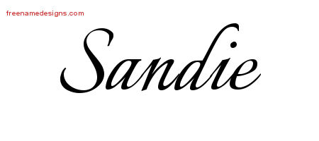 Calligraphic Name Tattoo Designs Sandie Download Free