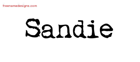 Vintage Writer Name Tattoo Designs Sandie Free Lettering