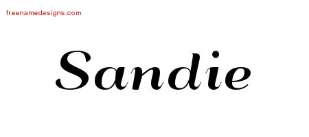 Art Deco Name Tattoo Designs Sandie Printable
