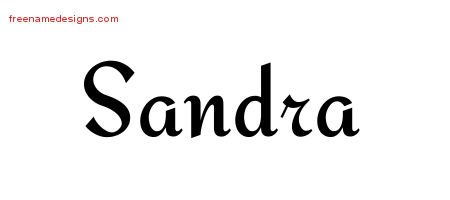 Calligraphic Stylish Name Tattoo Designs Sandra Download Free