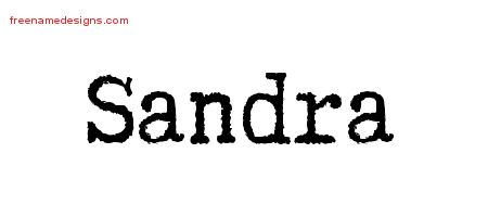 Typewriter Name Tattoo Designs Sandra Free Download