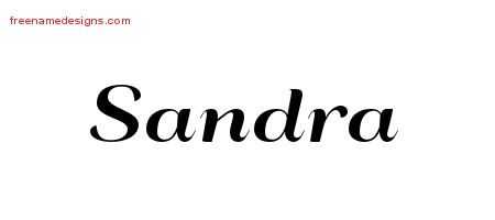 Art Deco Name Tattoo Designs Sandra Printable