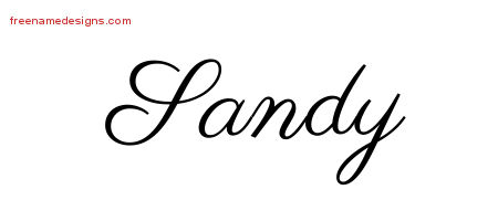 Classic Name Tattoo Designs Sandy Printable