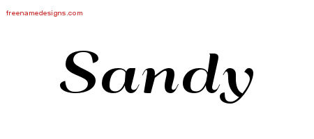 Art Deco Name Tattoo Designs Sandy Printable