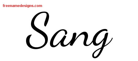 Lively Script Name Tattoo Designs Sang Free Download