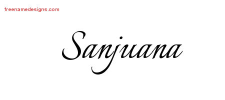Calligraphic Name Tattoo Designs Sanjuana Download Free