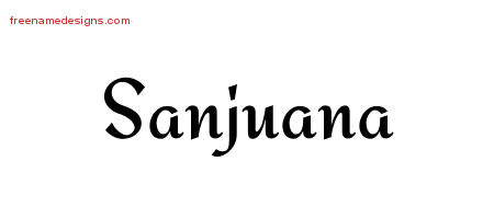 Calligraphic Stylish Name Tattoo Designs Sanjuana Download Free