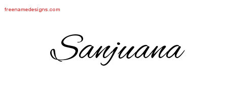 Cursive Name Tattoo Designs Sanjuana Download Free