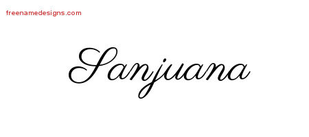 Classic Name Tattoo Designs Sanjuana Graphic Download
