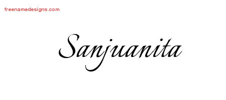 Calligraphic Name Tattoo Designs Sanjuanita Download Free
