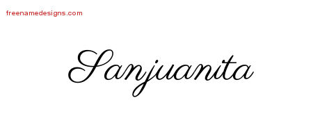 Classic Name Tattoo Designs Sanjuanita Graphic Download