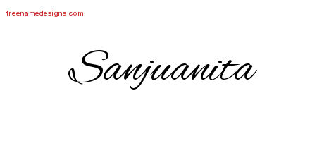 Cursive Name Tattoo Designs Sanjuanita Download Free