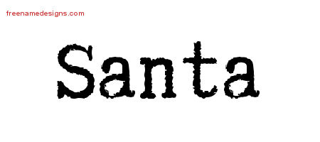 Typewriter Name Tattoo Designs Santa Free Download