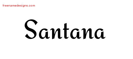 Calligraphic Stylish Name Tattoo Designs Santana Download Free