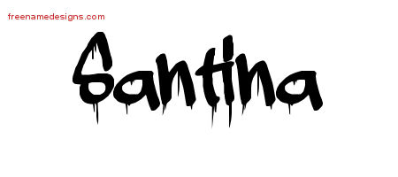 Graffiti Name Tattoo Designs Santina Free Lettering
